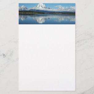 Mount Moran Reflection auf Grand Teton Briefpapier
