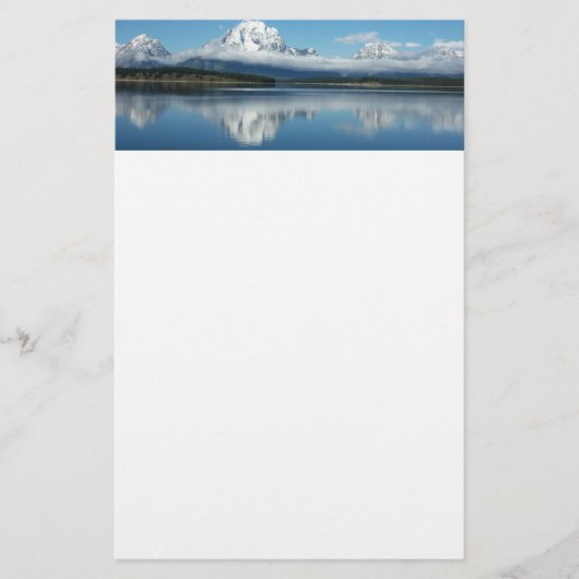 Mount Moran Reflection auf Grand Teton Briefpapier (Vorderseite)