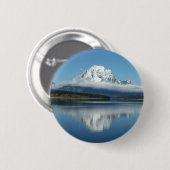 Mount Moran Reflection auf Grand Teton Button (Vorne & Hinten)
