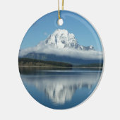 Mount Moran Reflection auf Grand Teton Keramikornament (Links)