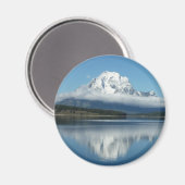 Mount Moran Reflection auf Grand Teton Magnet (Vorderseite/Rückseite)