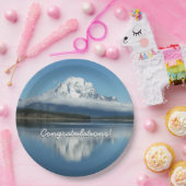 Mount Moran Reflection auf Grand Teton Pappteller (Party)