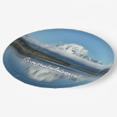 Mount Moran Reflection auf Grand Teton Pappteller (Schrägansicht)