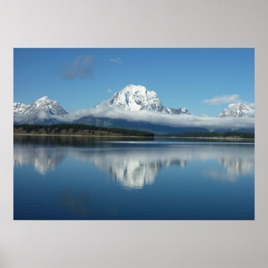 Mount Moran Reflection auf Grand Teton Poster (Vorne)