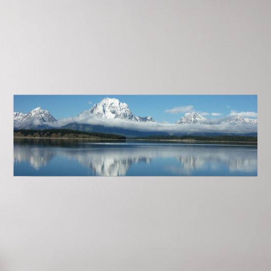 Mount Moran Reflection auf Grand Teton Poster (Vorne)