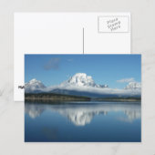 Mount Moran Reflection auf Grand Teton Postkarte (Vorne/Hinten)