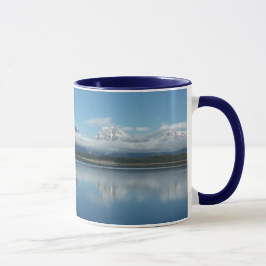 Mount Moran Reflection auf Grand Teton Tasse (Rechts)