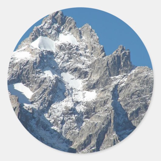 Mount Moran Runder Aufkleber (Vorderseite)