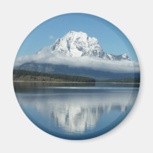 Mount Moran Spiegelung am Grand Teton Magnet