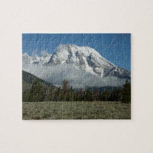 Mount Moran und Wolken im Grand Teton Puzzle