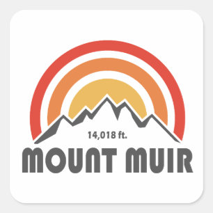 Mount Muir California Quadratischer Aufkleber