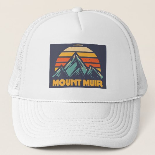 Mount Muir California Retro Türkis Truckerkappe (Vorderseite)