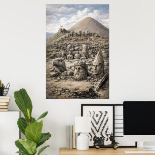 Mount Nemrut Erbe – Antike Statuen von Adıyaman Poster