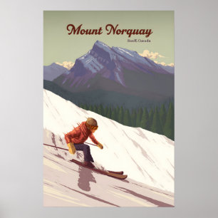 Mount Norquay Banff Kanada Skigebiet Reise Poster