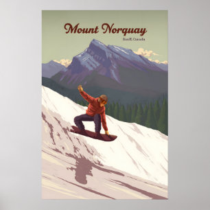 Mount Norquay Banff Kanada Snowboarden Reisen Poster