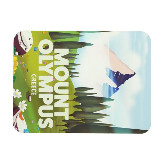 Mount Olympus Griechenland Magnet (Horizontal)