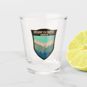 Mount Olympus Griechenland Reisen Kunst Vintag Schnapsglas