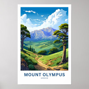 Mount Olympus Griechenland Reisen Print Poster