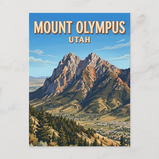 Mount Olympus Utah Postkarte (Vorderseite)