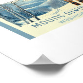 Mount Olympus Washington Skigebiet Poster (Ecke)