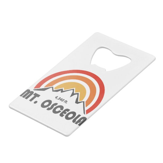 Mount Osceola New Hampshire Geldbeutel Flaschenöffner (Vorderseite Schrägansicht)