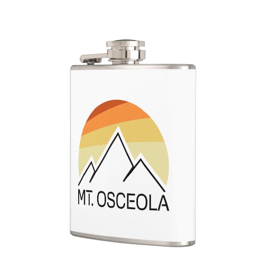 Mount Osceola New Hampshire Retro Flachmann (Links)