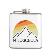 Mount Osceola New Hampshire Retro Flachmann (Vorderseite)