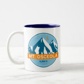 Mount Osceola New Hampshire Stars Moon Zweifarbige Tasse (Links)