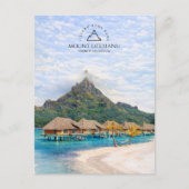 Mount Otemanu, Insel Bora Bora, Französisch-Polyne Postkarte (Vorderseite)