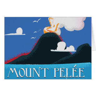 Mount Pelée, Martinique Vintage Reiseplakat