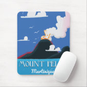 Mount Pelée, Martinique Vintage Reiseplakat Mousepad (Mit Mouse)