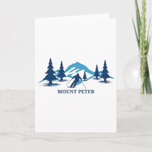 Mount Peter New York Skigebiet Skifahren Skifahrer Karte