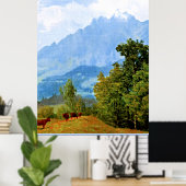 Mount Pilatus, berühmtes Kunstwerk von Albert Bier Poster (Heimbüro)