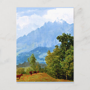 Mount Pilatus, berühmtes Kunstwerk von Albert Bier Postkarte