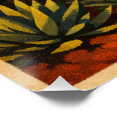 Mount Popocatépetl, Mexico, in a classic retro Poster (Ecke)