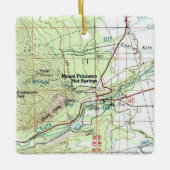 Mount Princeton Hot Springs Topo Karte Keramikornament (Vorderseite)