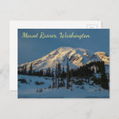 Mount Rainer Abend Postkarte (Vorne/Hinten)