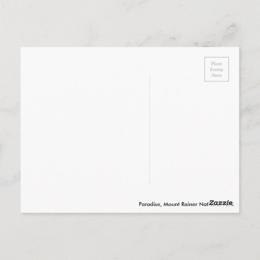 Mount Rainer Abend Postkarte (Rückseite)