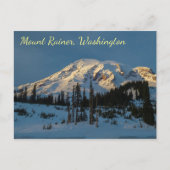 Mount Rainer Abend Postkarte (Vorderseite)