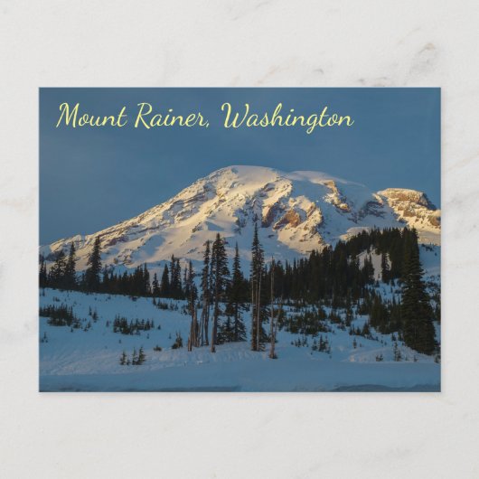 Mount Rainer Abend Postkarte (Vorderseite)