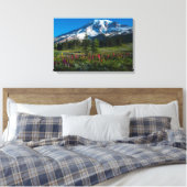 Mount Rainer-Wildblumen Leinwanddruck (Insitu (Schlafzimmer))