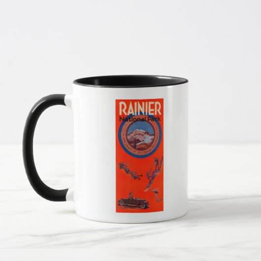 Mount Rainier Advertising Poster 2 Tasse (Links)
