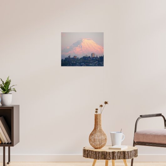Mount Rainier Alpenglow-Landschaft Poster (Wohnzimmer 3)