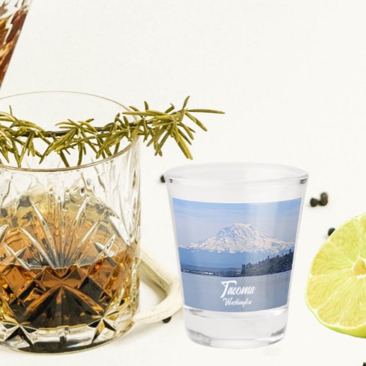 Mount Rainier and Puget Sound, Tacoma, Washington Schnapsglas
