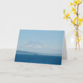 Mount Rainier aus Puget Sound -Framework Art Karte (Gelbe Blume)