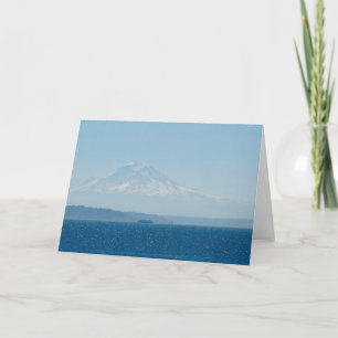 Mount Rainier aus Puget Sound -Framework Art Karte
