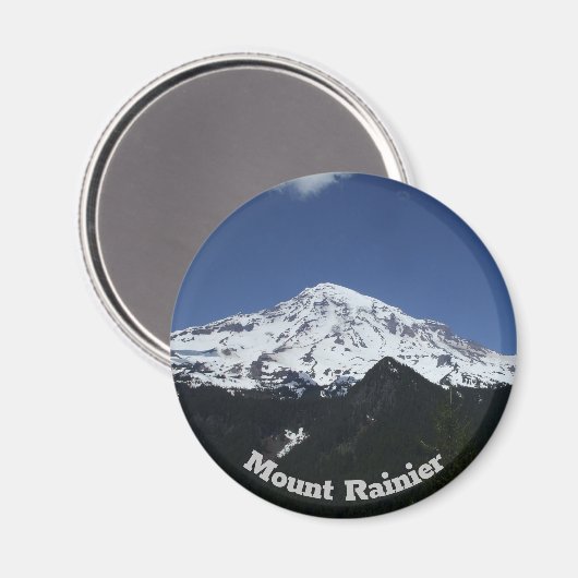 Mount Rainier Circle Foto Magnet (Vorderseite/Rückseite)