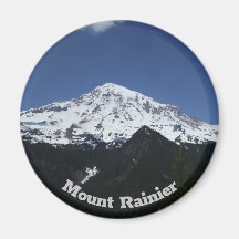 Mount Rainier Circle Foto Magnet