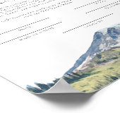 MOUNT RAINIER-Eheurkunde Poster (Ecke)