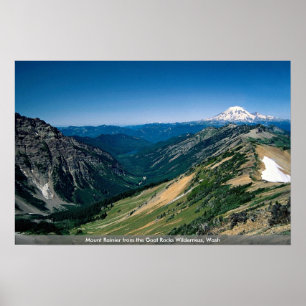 Mount Rainier from the Goat Rocks Wilderness, Wash Poster